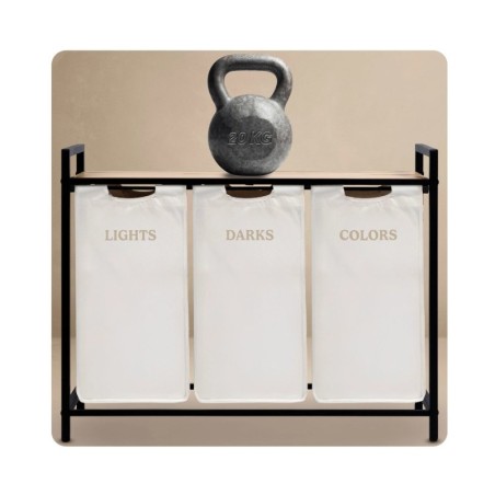 Kolme sektsiooniga pesukorv 120-liitrit | FreshDesign.ee