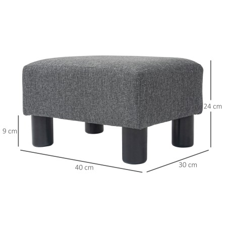 Jalataburet linase välimusega kangakatte ja poroloonitäidisega, hall