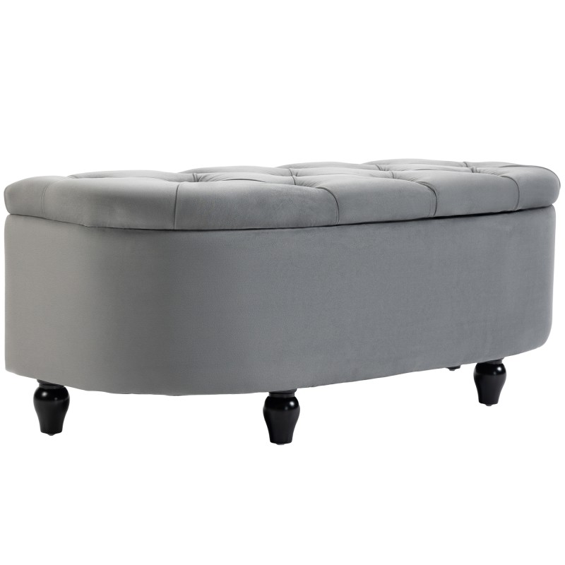 Panipaigaga polsterdatud tumba, pehmelt sulguva kaanega, 120 × 46 × 42 cm