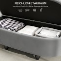 Panipaigaga polsterdatud tumba, pehmelt sulguva kaanega, 120 × 46 × 42 cm