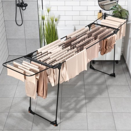 Pikendatav riidekuivatusrest, must, XXL 20... | FreshDesign.ee