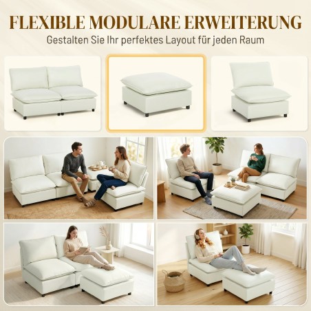 Moodne kangast tumba plastjalgadega, 75 cm, kreemvalge