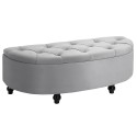 Panipaigaga sametise välimusega pink, hall, 120 × 46 × 42 cm