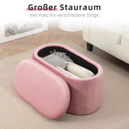 Panipaigaga polsterdatud pink, retrostiilis, 81 × 40 × 41 cm, vanaroosa
