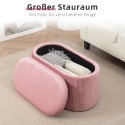 Panipaigaga polsterdatud pink, retrostiilis, 81 × 40 × 41 cm, vanaroosa