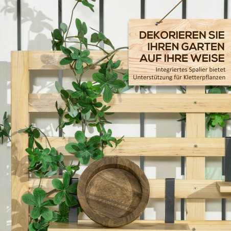 Hoiukast võrega ja 4 rippriiuliga, täispuit, naturaalne