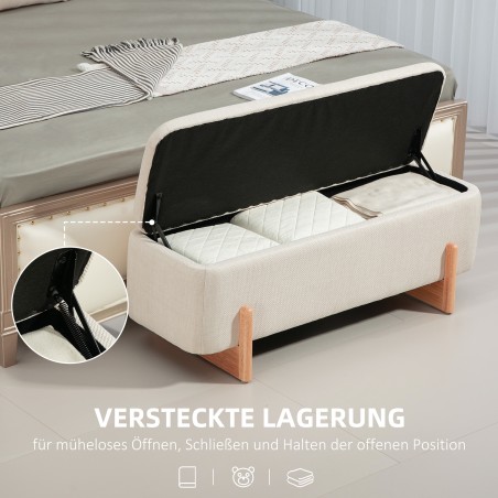 Panipaigaga pink vahtpolsterduse ja linase imitatsiooniga, kreemvalge