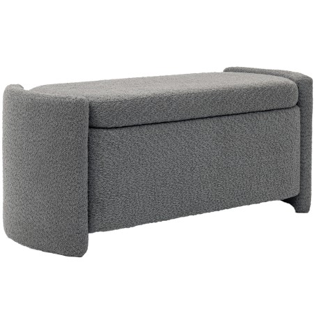 Polsterdatud panipaigaga esiku- ja jalatsipink 105 × 44 × 45,5 cm, hall