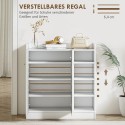 Valge kingakapp 4 riiuli ja 1 kapiosaga, 83 × 30 × 90 cm