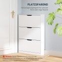 Kingakapp 3 klapiksahtliga kuni 12 paarile, 80 × 17 × 108 cm, valge