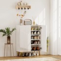 Valge 2 uksega kingakapp 3 reguleeritava riiuliga, 72 × 31,5 × 95 cm