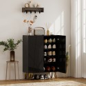 Must 2 uksega kingakapp 3 reguleeritava riiuliga, 72 × 31,5 × 95 cm