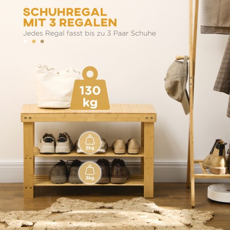 Bambusest kingapink 6–9 paarile, 3 taset, kandevõime 130 kg