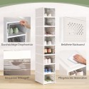 Kokkupandav 8-tasandiline plastikust kingariiul ventilatsiooniga, valge