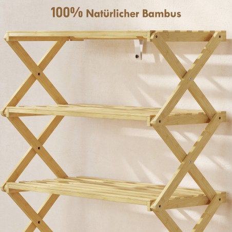 Bambusest kingariiul, 4 tasandit, kuni 12 paarile, 60 × 29 × 67 cm