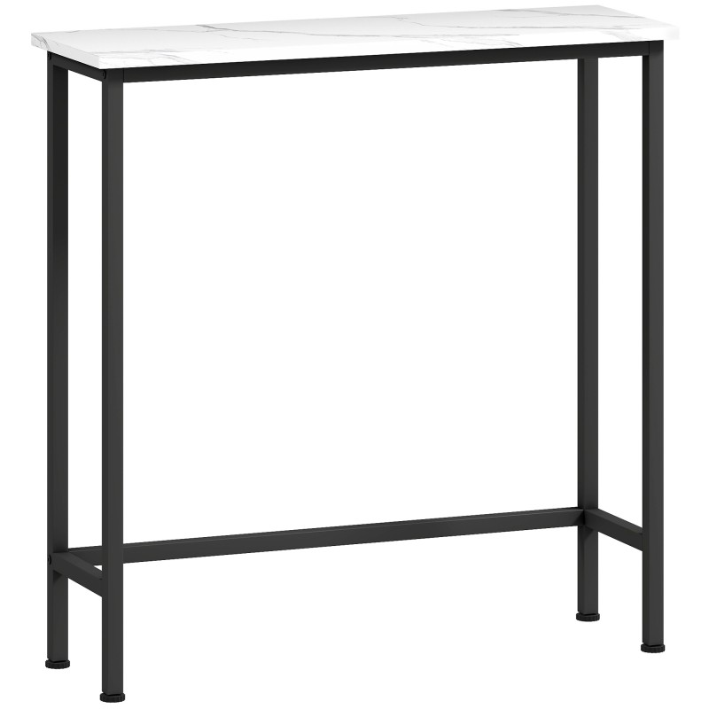 Konsoollaud esikusse, reguleeritavate jalapatjade ja kaldumisvastase kaitsega, must, 75 × 24 × 76 cm