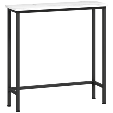 Konsoollaud esikusse, reguleeritavate jalapatjade ja kaldumisvastase kaitsega, must, 75 × 24 × 76 cm