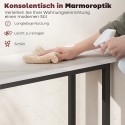 Konsoollaud esikusse, reguleeritavate jalapatjade ja kaldumisvastase kaitsega, must, 75 × 24 × 76 cm