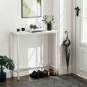 Konsoollaud esikusse, reguleeritavate jalapatjade ja kaldumisvastase kaitsega, valge, 75 × 24 × 76 cm