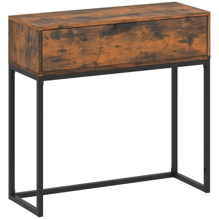 Konsoollaud sahtliga, tööstusstiilis, 80 × 30 × 76 cm, must