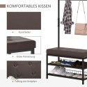 Metallist garderoob nagi ja 2-tasandilise kingapingiga, 72,5 × 35 × 180 cm