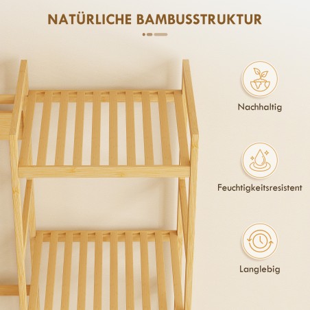 Esiku garderoobialus kingariiuli, riidekonksude ja padjaga pingiga, naturaalne puit