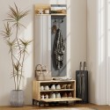 Esikumööbli komplekt kingapingi, peegli, 3 konksu ja lahtise riiuliga