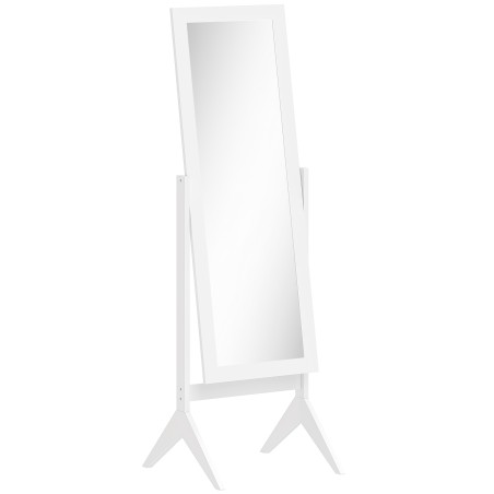 Valge MDF-ist täispikk seisupeegel, 47 × 46 × 148 cm