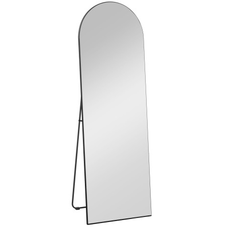 Raamita täispikk peegel metallalusega, 50 × 150 cm, must