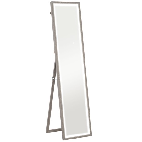LED-täispikkuses peegel, 40 × 160 cm, puutetundlik, hall