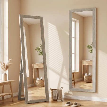 Täispikk ristkülikukujuline peegel 37 × 157 cm, hall