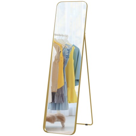 Eraldiseisev kallutatav täispikk peegel metallraami ja MDF-iga, 160 × 40 cm