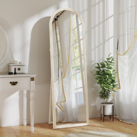 Eraldiseisev või seinale kinnitatav täispikk kaarpeegel, 50 × 160 cm, valge