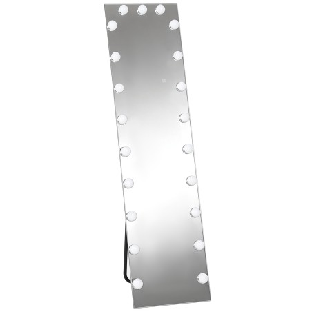 LED-valgustusega täispikk peegel 150 × 40 cm, 21 pirni ja puutelülitiga