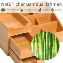 Bambusest lauaorganisaator sahtliga, 33 × 20,5 × 15,5 cm