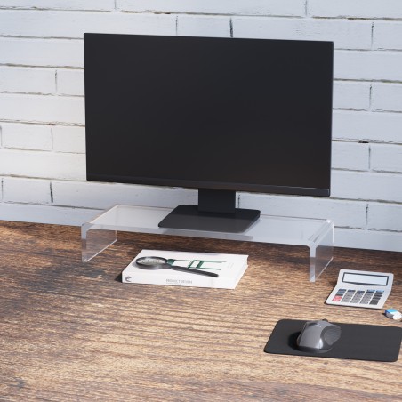 Ergonoomiline läbipaistev akrüülist monitorialus sülearvutile 53 × 19 × 9 cm