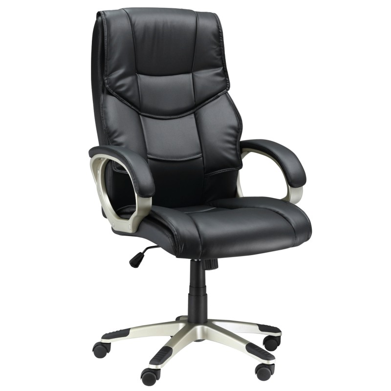 Ergonoomiline kiikfunktsiooniga kontoritool, must, 70 x 58 x 114–124 cm