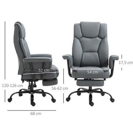 Ergonoomiline pööratav kontoritool peatoe, käetugede ja jalatoega