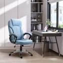 Ergonoomiline kontoritool peatoe ja polsterdatud käetugedega, helesinine