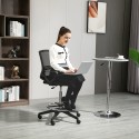 Ergonoomiline kontoritool käetugede ja reguleeritava jalarõngaga, must