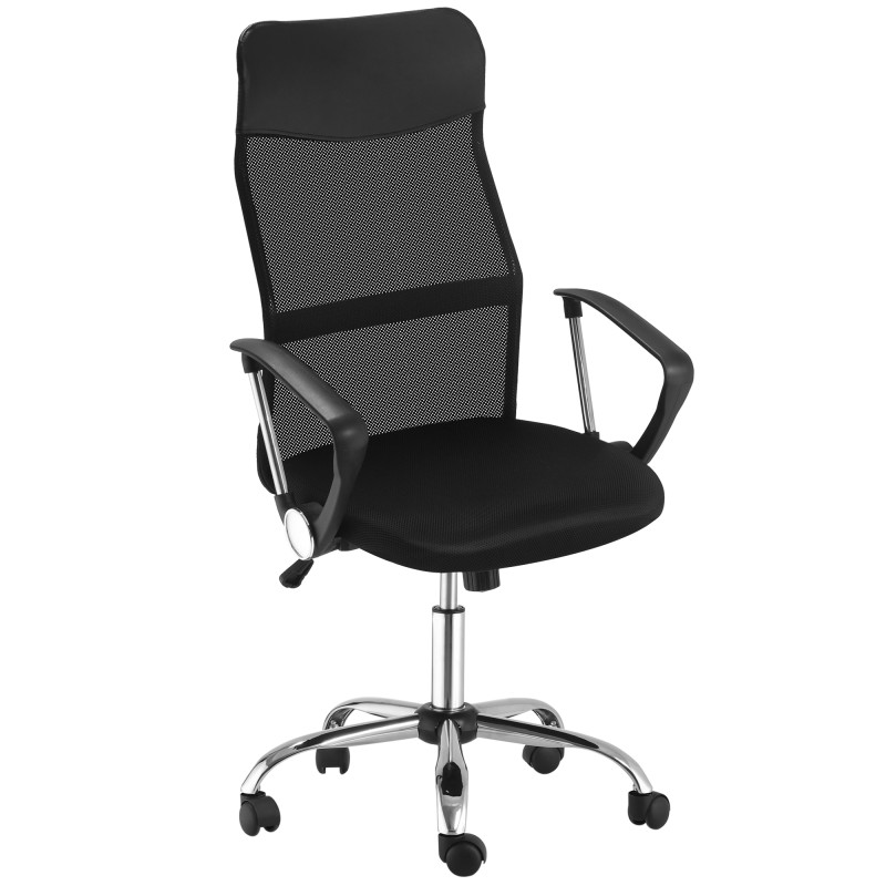 Ergonoomiline mängu- ja kontoritool kiikumisfunktsiooniga, must