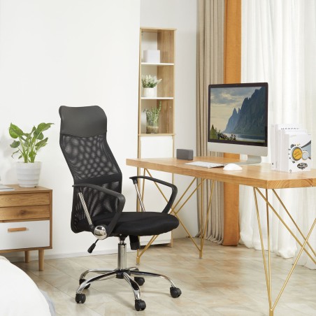 Ergonoomiline mängu- ja kontoritool kiikumisfunktsiooniga, must