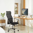 Ergonoomiline mängu- ja kontoritool kiikumisfunktsiooniga, must