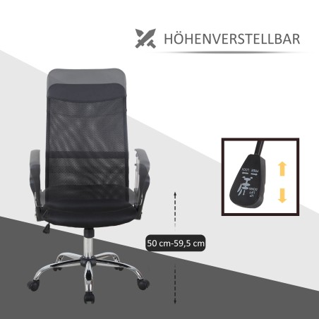 Ergonoomiline mängu- ja kontoritool kiikumisfunktsiooniga, must