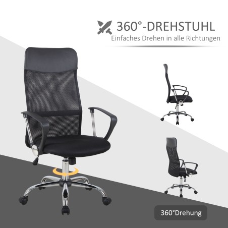 Ergonoomiline mängu- ja kontoritool kiikumisfunktsiooniga, must