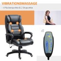 Reguleeritava kõrgusega massaažiga kontoritool, 6 vibratsioonipunkti, must