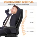 Reguleeritava kõrgusega massaažiga kontoritool, 6 vibratsioonipunkti, must