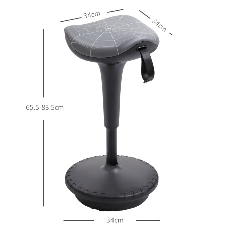 Ergonoomiline reguleeritava kõrgusega kontoritool, 65,5–83,5 cm, hall