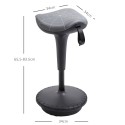 Ergonoomiline reguleeritava kõrgusega kontoritool, 65,5–83,5 cm, hall