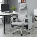 Ergonoomiline reguleeritav kontori- ja mängutool jalatoe, peatoe ja nimmetoega, hall
